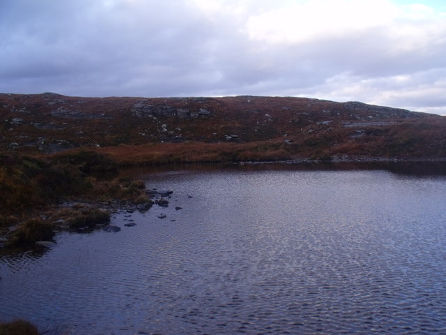 Lochan and bealach below Cnoc a' Choilich near Langwell, Ullapool