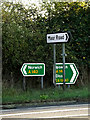 TM1783 : Roadsigns on the A140 Dickleburgh Bypass by Geographer