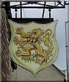 ST9064 : Heraldic Red Lion sign, Melksham by Jaggery