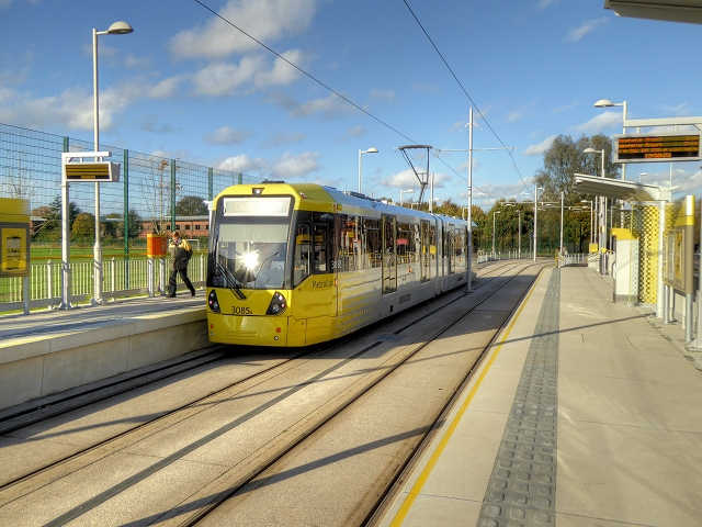 Moor Road Metrolink Stop Inbound © David Dixon Geograph Britain And