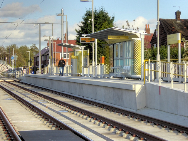 Northern Moor Metrolink Stop Outbound © David Dixon Cc By Sa20