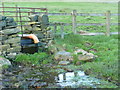 Stile and pool on Sowerby Bridge FP 7