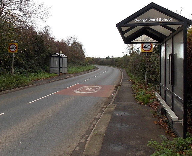 George Ward School bus stops and... © Jaggery cc-by-sa/2.0 :: Geograph ...