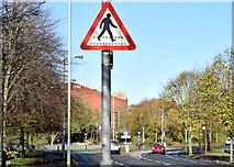 J3371 : "Zebra crossing" sign, Belfast (November 2014) by Albert Bridge