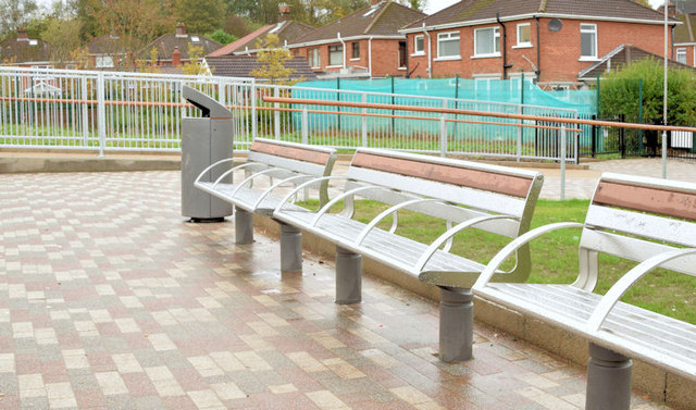 New seating area, Orangefield Park, Belfast (November 2014)