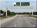 SK4230 : Overhead Sign Gantry, Westbound A50 by David Dixon
