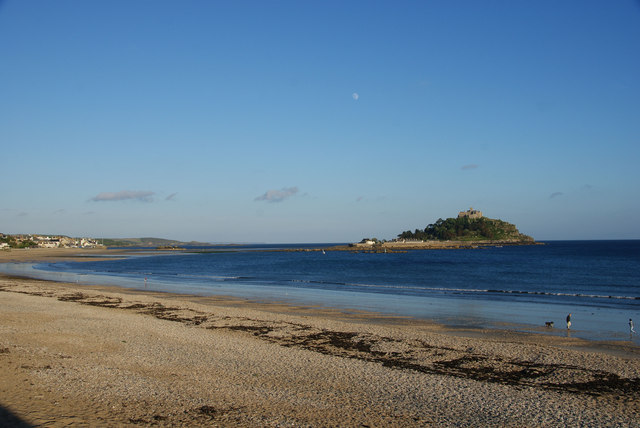 Mounts Bay and the beach at Longrock