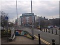 Roundabout at the bottom of the High Street, Newcastle-under-Lyme