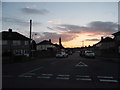 Sunset over Weymouth Road, Hayes