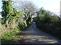 Uphill country lane