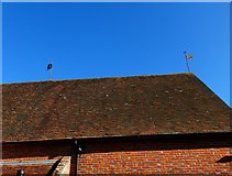 SU6458 : Ornamental bits on church roof north of Silchester Road by Shazz