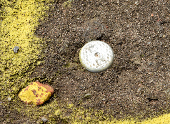 Survey mark near the Albert Bridge,... © Albert Bridge :: Geograph Ireland