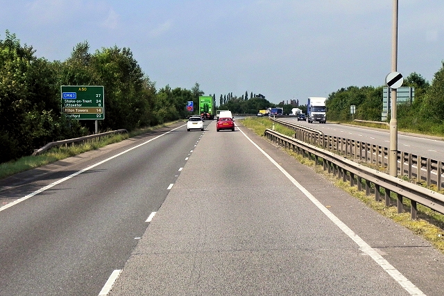 Westbound A50, Foston © David Dixon cc-by-sa/2.0 :: Geograph Britain ...