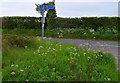 ST5988 : Cycle route signpost near Elberton, South Gloucestershire by Jaggery