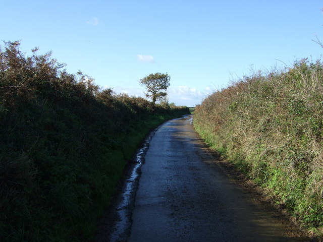 Lane towards Treluckey Mill