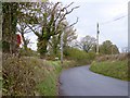 Sign for the footpath to Higher Woodhall