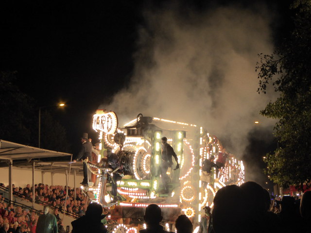 An illuminated float in Bridgwater Carnival 2014