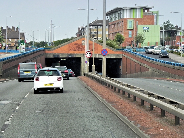 Uttoxeter Road Approaching Entrance to Meir Tunnel