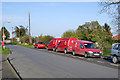 Mail vans outside Walkeringham Post Office