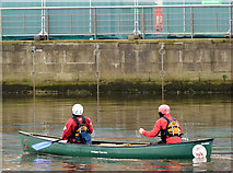 J3474 : Canoe, River Lagan, Belfast (November 2014) by Albert Bridge
