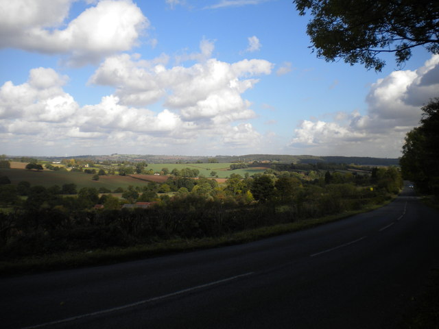 View north from Bank Hill east of Woodborough