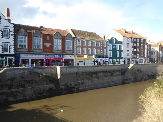 Waterfront buildings on West Quay Bridgwater
