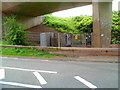 ST5789 : Manor Farm Underpass electricity substation, Aust by Jaggery
