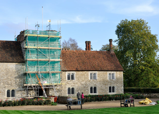 Gate Tower and other masonry conservation - Ightham Mote - October 2014