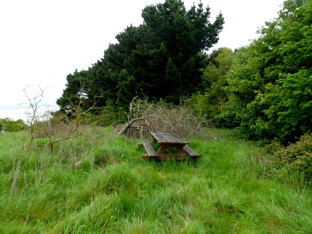 Picnic bench on Aust Cliff