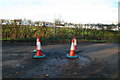 Cone dance at the Gulham Road junction