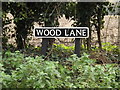 TM1779 : Wood Lane sign by Geographer