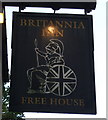 Sign for the Britannia Inn