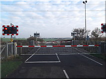 NU1530 : Lucker level crossing by David Brown