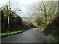 Looking down Polmear Hill (A3082)