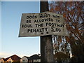 Old council sign on Mount Drive, Park Street