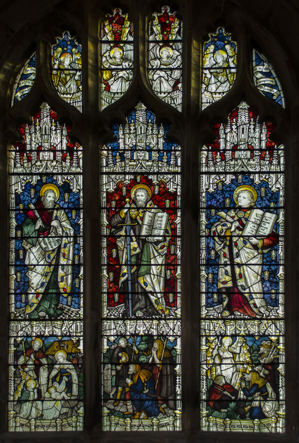 Stained glass window, St Dunstan's church, Cranbrook