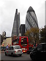 TQ3381 : View towards The Gherkin from Aldgate High Street by Paul Bryan