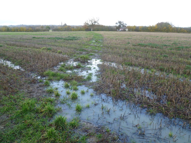 A wet and muddy footpath