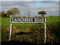 Langmere Road sign