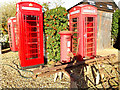 TM1682 : Telephone Boxes & Private Edward VII Postbox by Geographer
