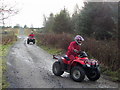 NY9955 : Quad-bikes on the Coal Road by Andrew Curtis