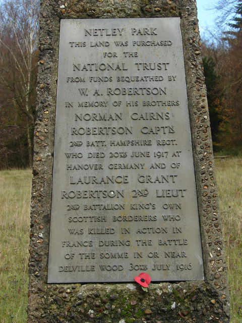 The Robertson Memorial, Netley Park