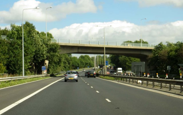 Clitheroe Road crosses the M65 near... © Steve Daniels cc-by-sa/2.0 ...