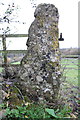 Gatepost with benchmark, Fawler Road