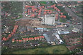 Demolition of the Louth Malt Kiln: aerial 2014