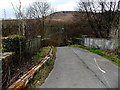 Across a railway bridge near Pontygwaith Farm