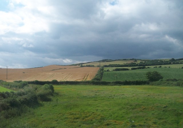 Farmland on the eastern outskirts of the village of Dundrum