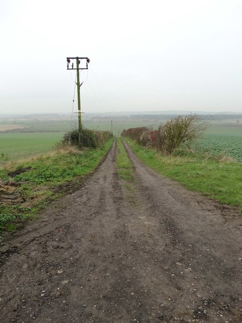Track westwards from Whitehall Farm