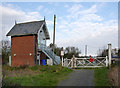 Ancaster signal box and Pottergate Road level crossing