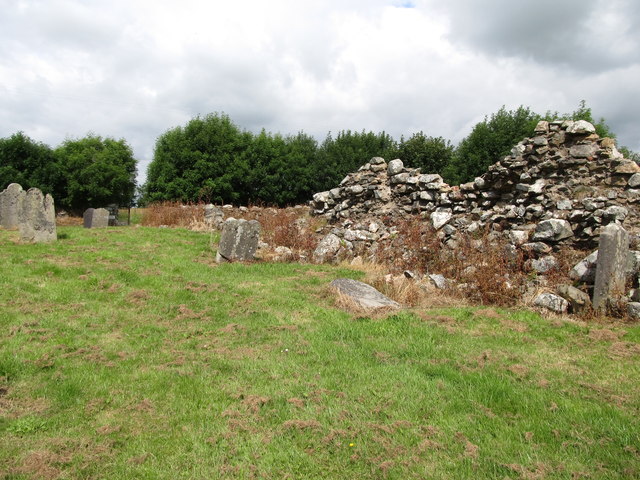 The graveyard of the ruined Ballyaughian Catholic Church